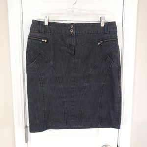 Dark Wash Denim Pencil Skirt